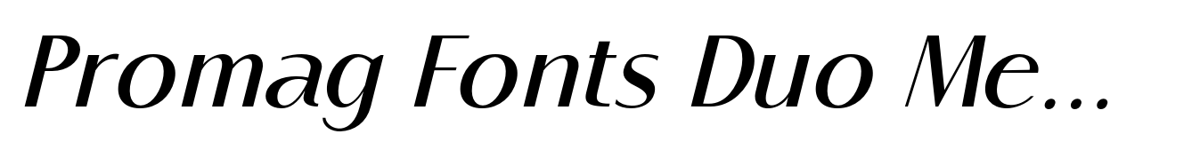 Promag Fonts Duo Medium Oblique
